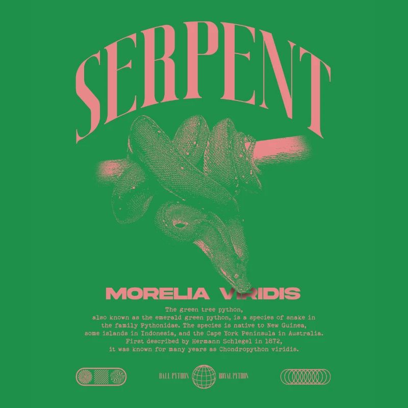 Green Tree Python Modern Reptile Keeper Streetwear