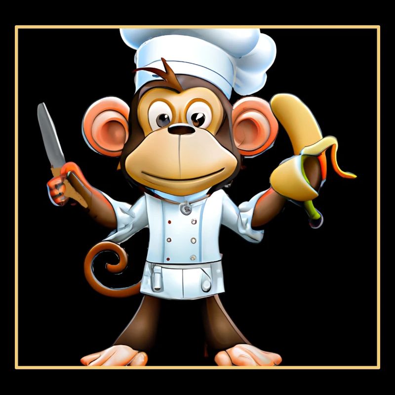 Banana monkey cooks