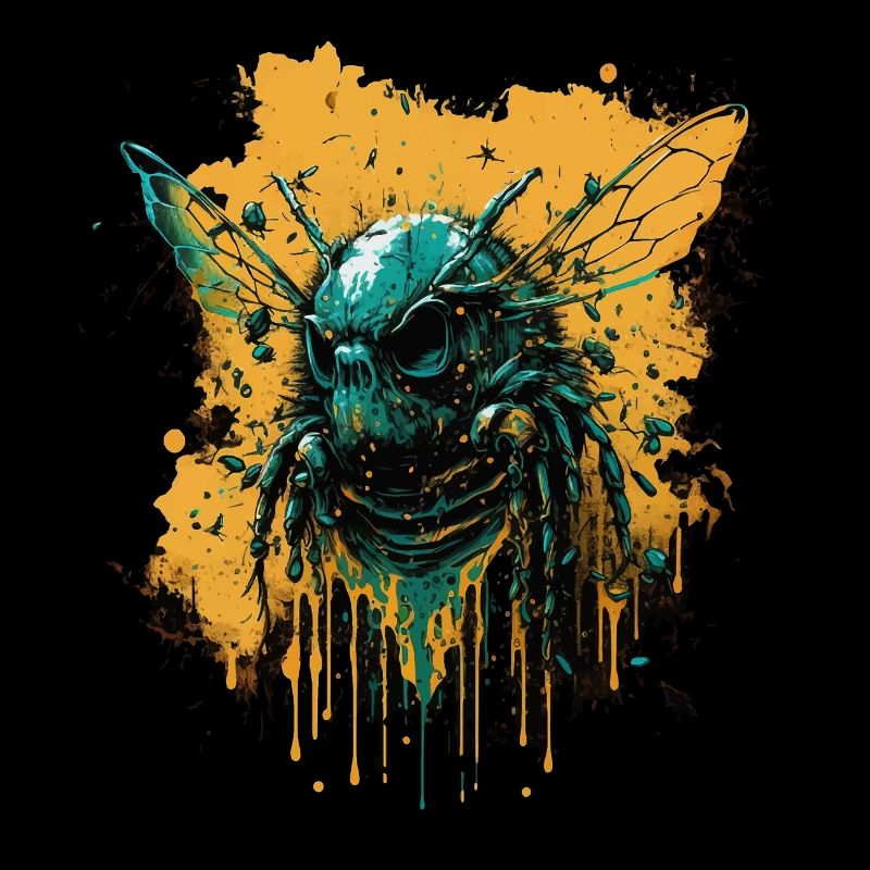 Creepy horror bee
