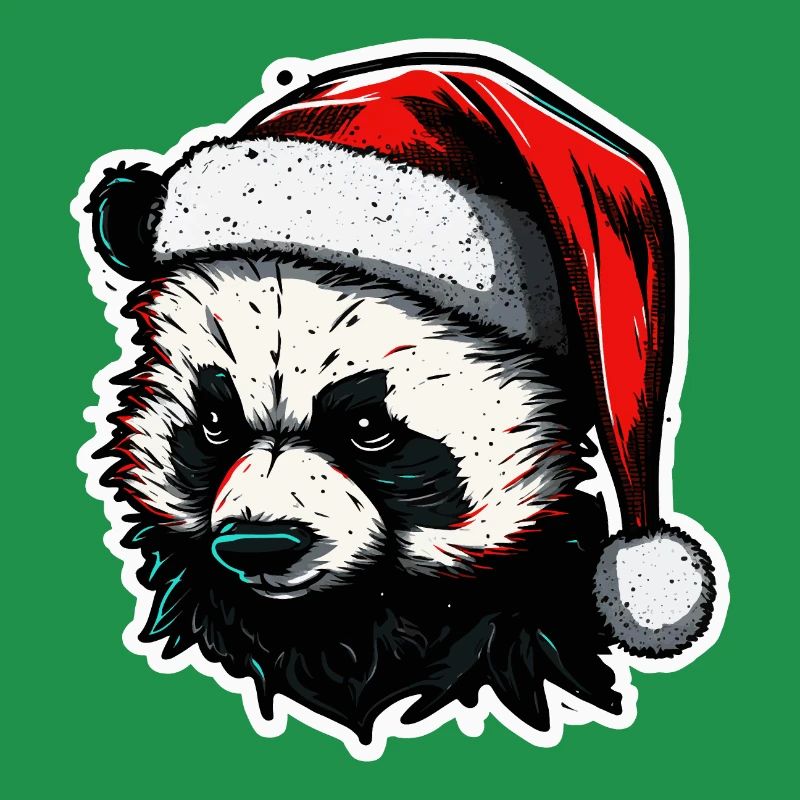 Panda de Noël effrayant