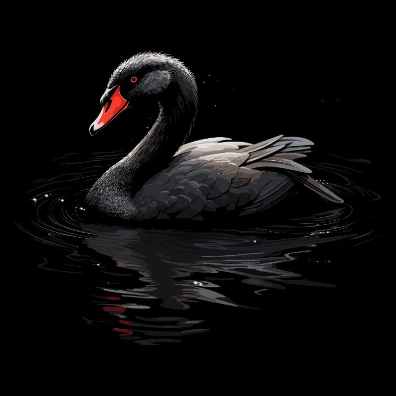 Schwarzer Schwan Vogel