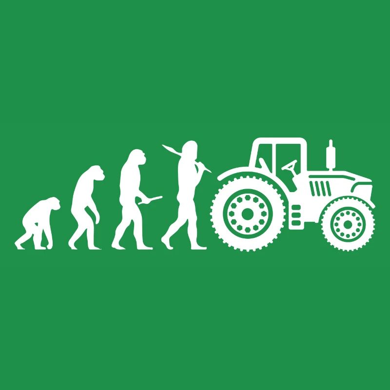 Evolution Traktor Bauer Landwirt