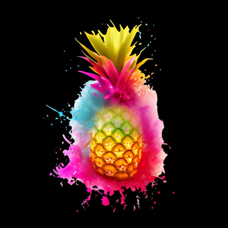 Farbenfrohe Ananas Kunst