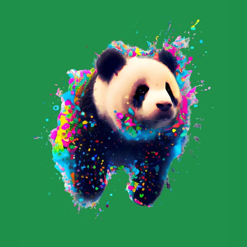 Explosion de couleur Panda Bear