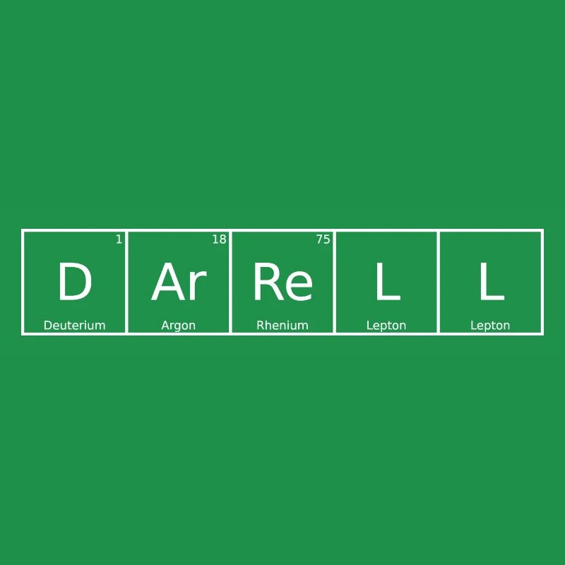 Darrell Surname First Name Chemistry Periodic Table Element