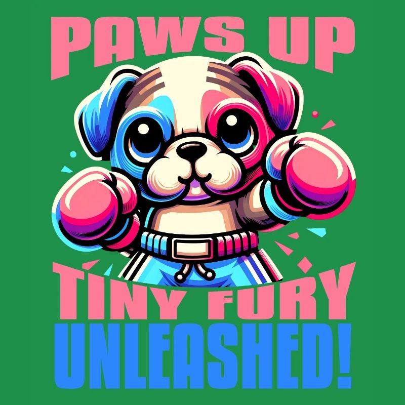 PAWS UP TINY FURY UNLEASHED MIGNON CHIEN KAWAII BOXE
