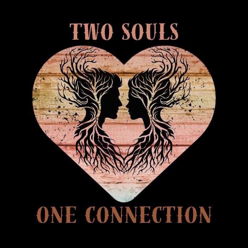 Two Souls One Connection Couple Romantic Art