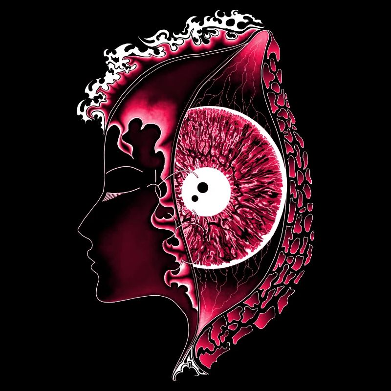 Big Eye Rouge, Vertical, Œil, Réaliste