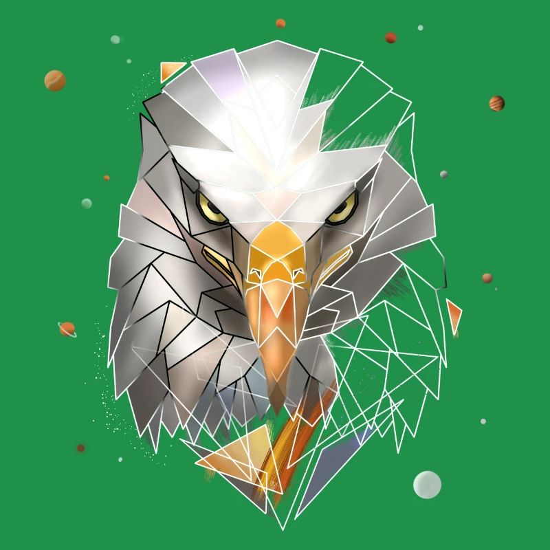 | du pygargue à tête blanche | d’art Low Poly Polygone cool