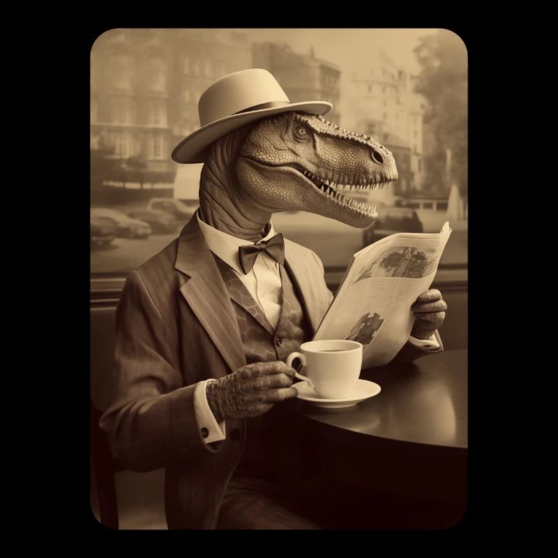 Robert lit le journal au petit-déjeuner