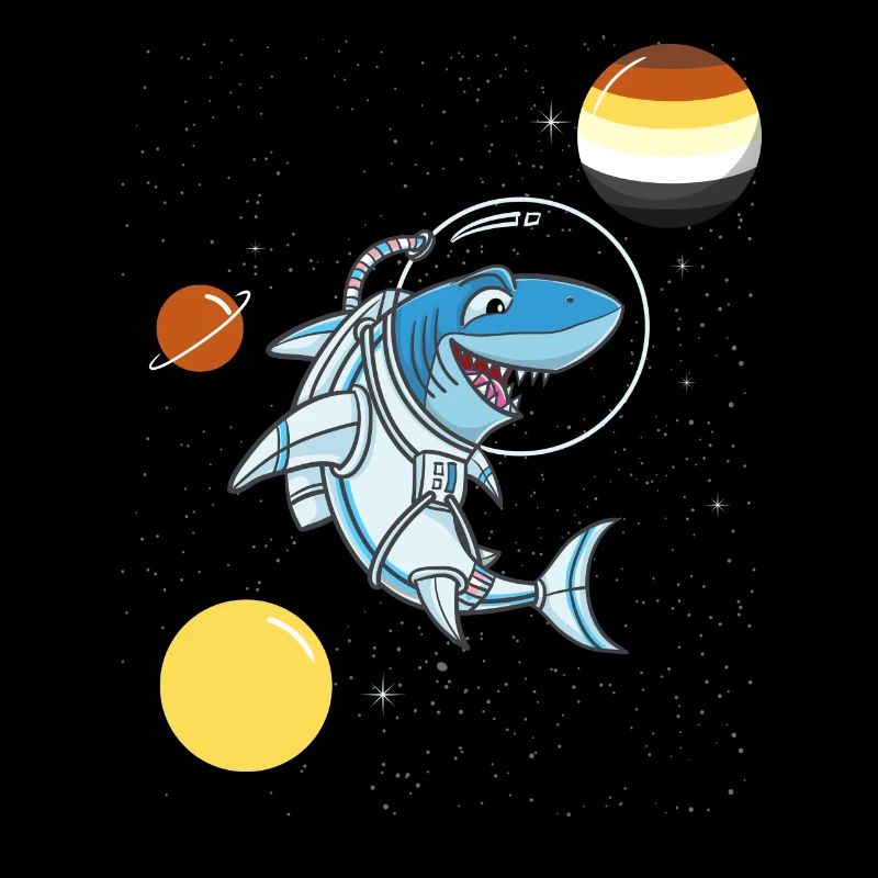 Shark Astronaut Gay Bear Pride