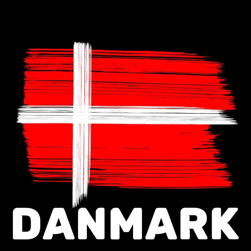 Le Danemark avec le drapeau national