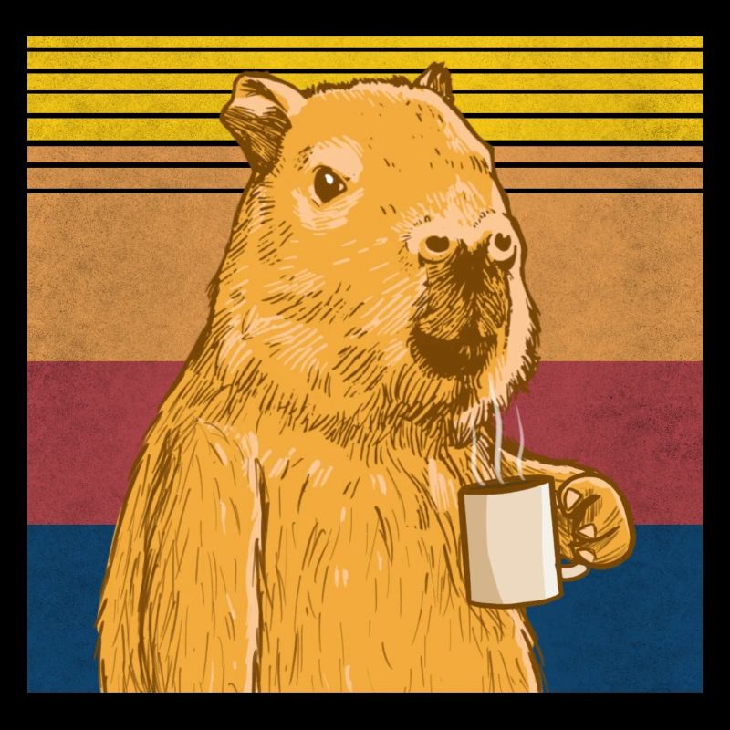 Capybara mit Kaffee