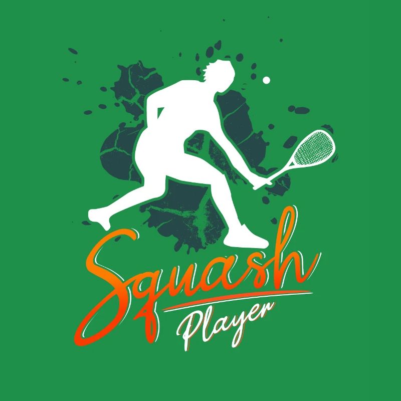 Funny squash squash player