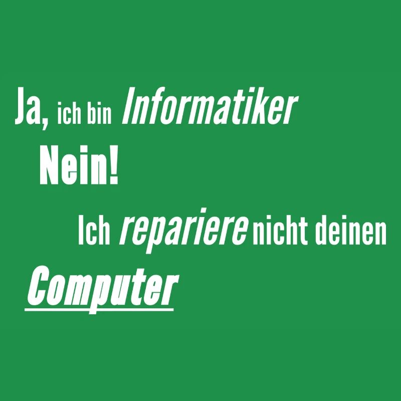 Informatiker Computer kaputt