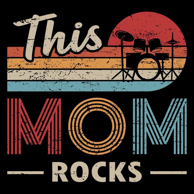 This Mom Rocks Drums Mothers Day Drummer