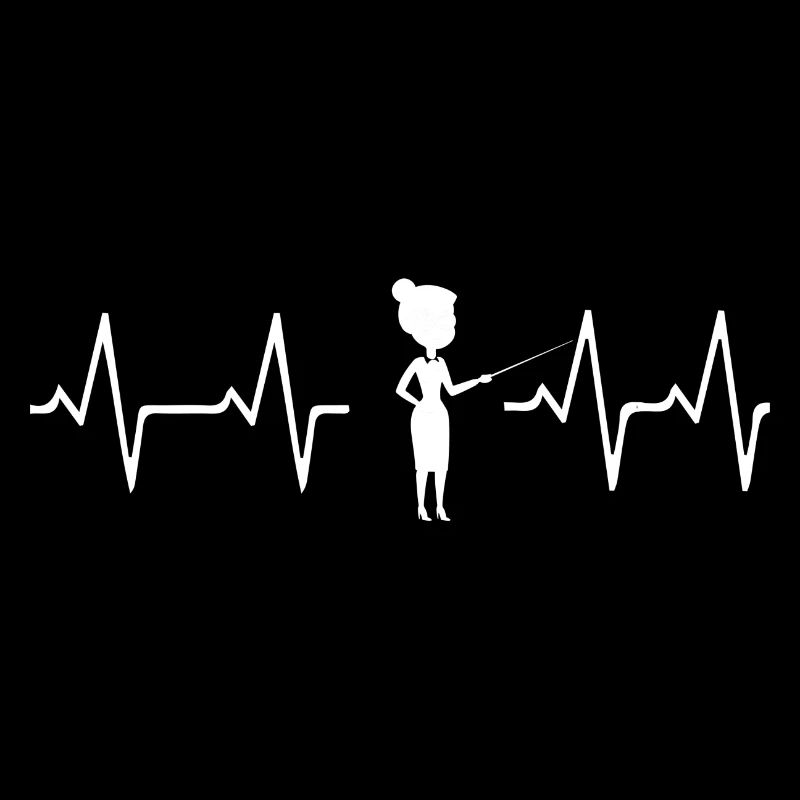 Lehrerin Tshirt Heartbeat Geschenk Abschied