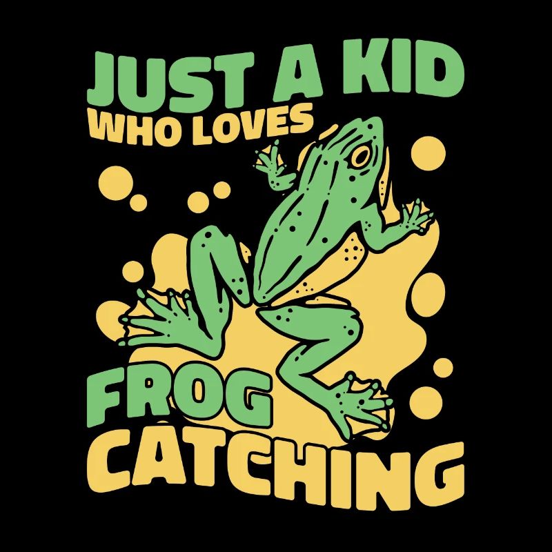 Just A Kid Who Loves Frog Catching Tree Frog
