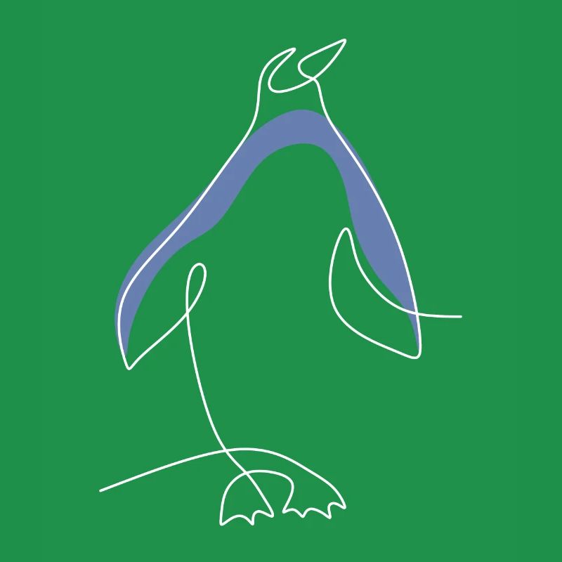 One Line King Penguin Emperor Penguin Seabird
