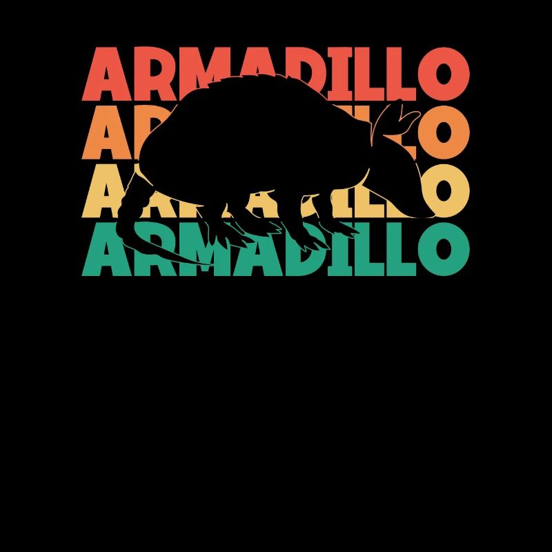 Armadillo Texte Rétro Fée Rose Chlamyphoridae