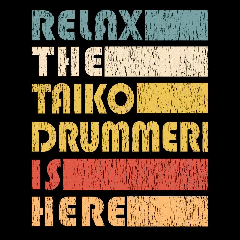 Taiko Drummer Vintage Trommel Instrument Geschenk