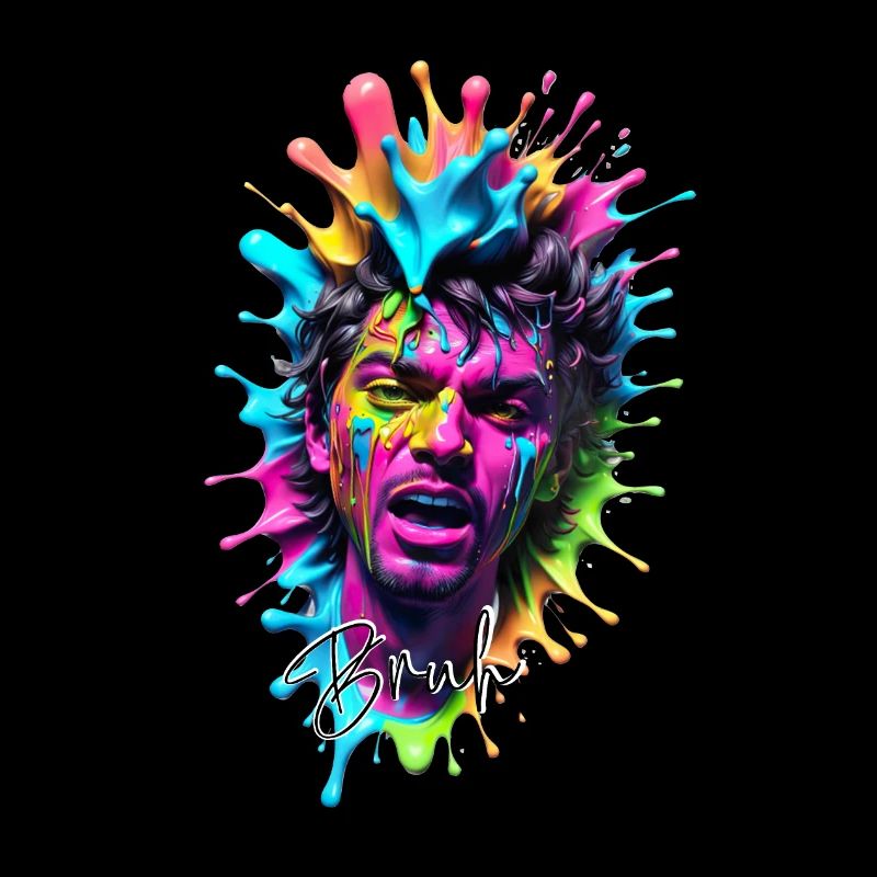 Design Splash Art 3D dans des couleurs pastel vives