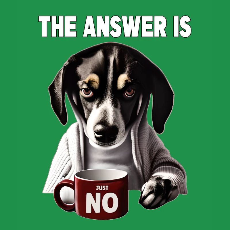 The answer is no. Grumpy Funny Dog
