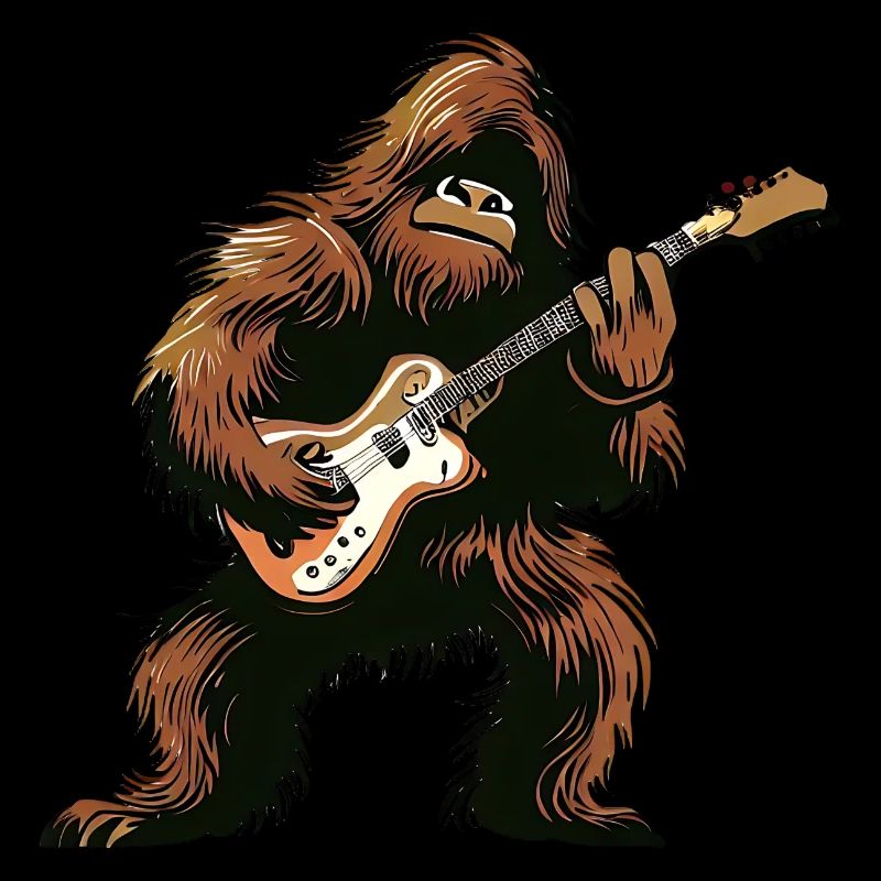 Bigfoot joue de la guitare