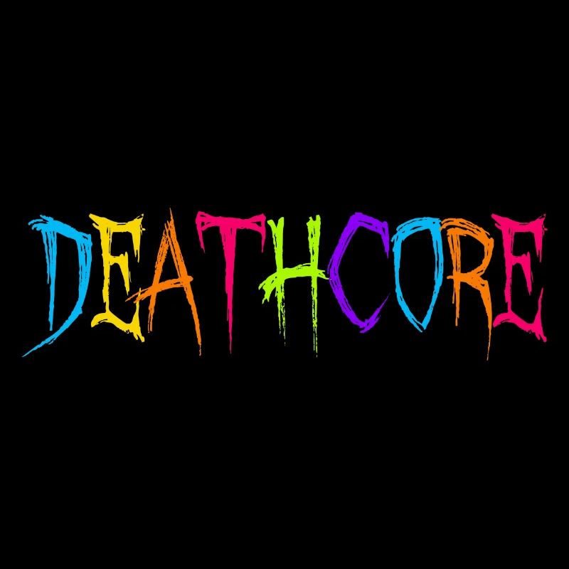 Lustige Deathcore Regenbogenfarben Metalhead