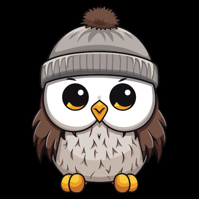 Eule Comic Winter Cozy