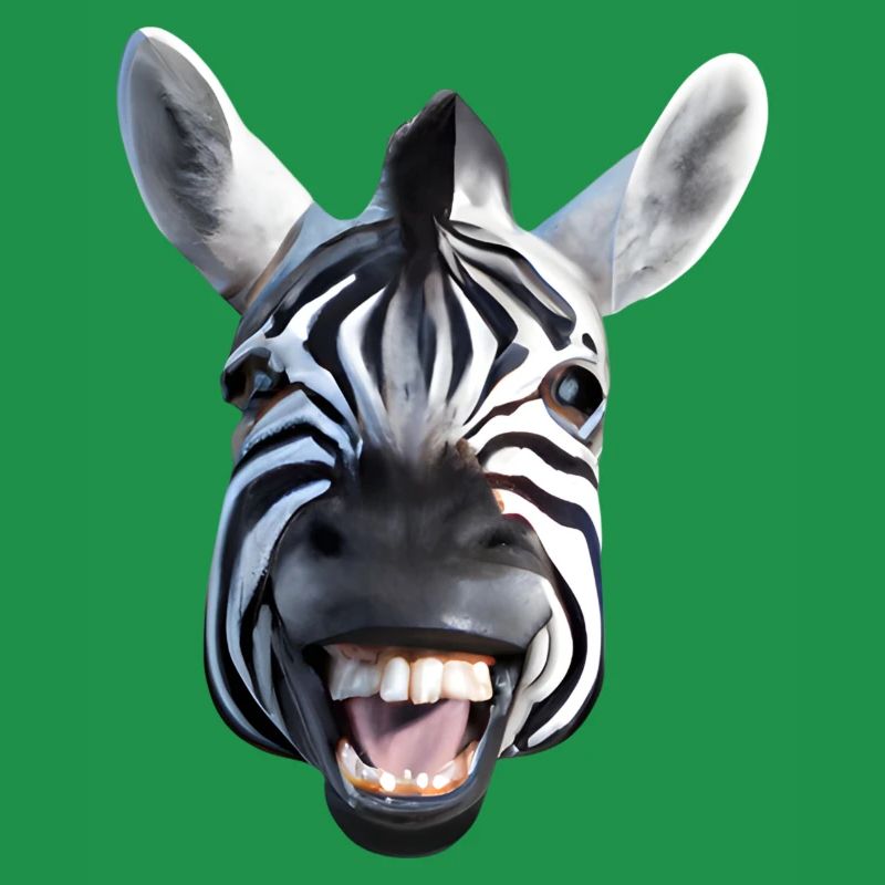 Breit grinsendes Zebra