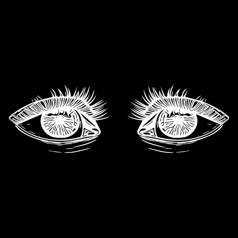 Yeux mignons avec des cils