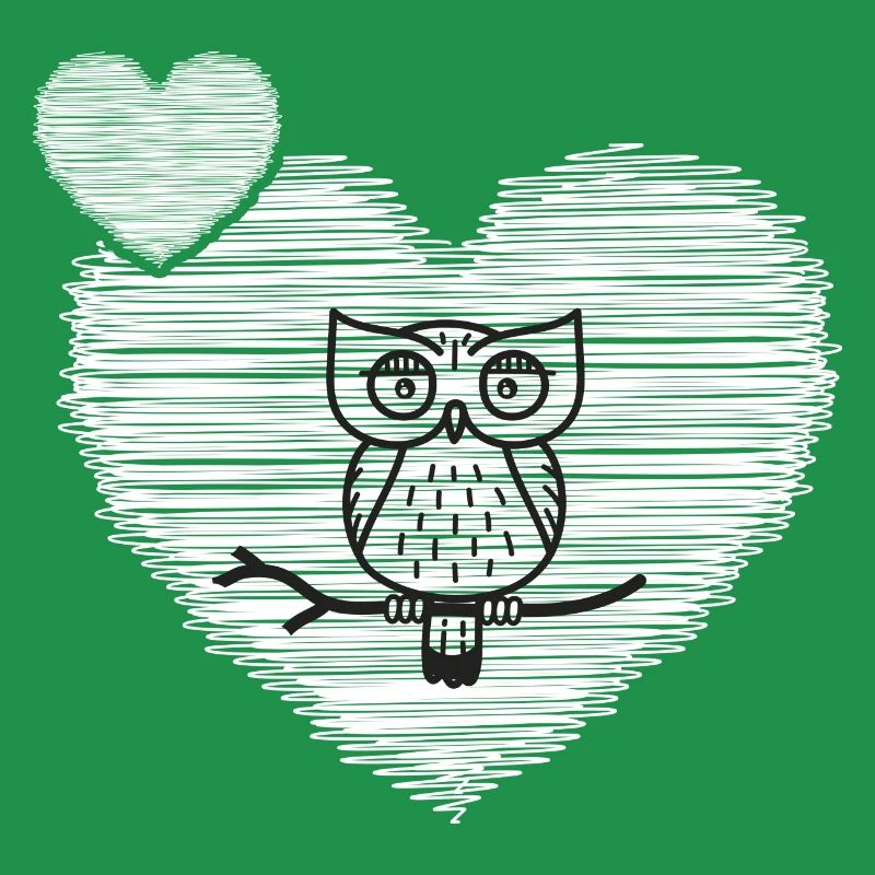 Eule "alte Eule mit Herz" Eulensammlung Eulen