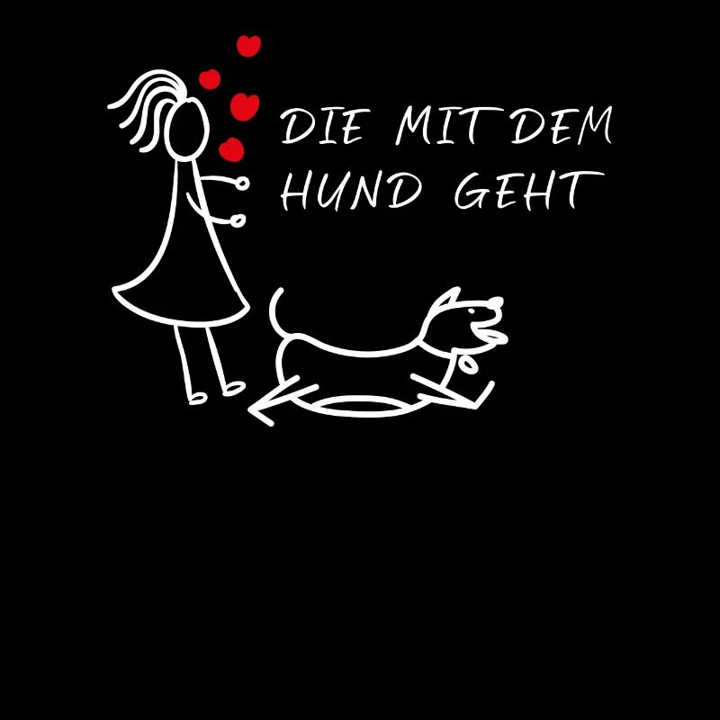 Die mit dem Hund geht Gassi Spruch Geschenk