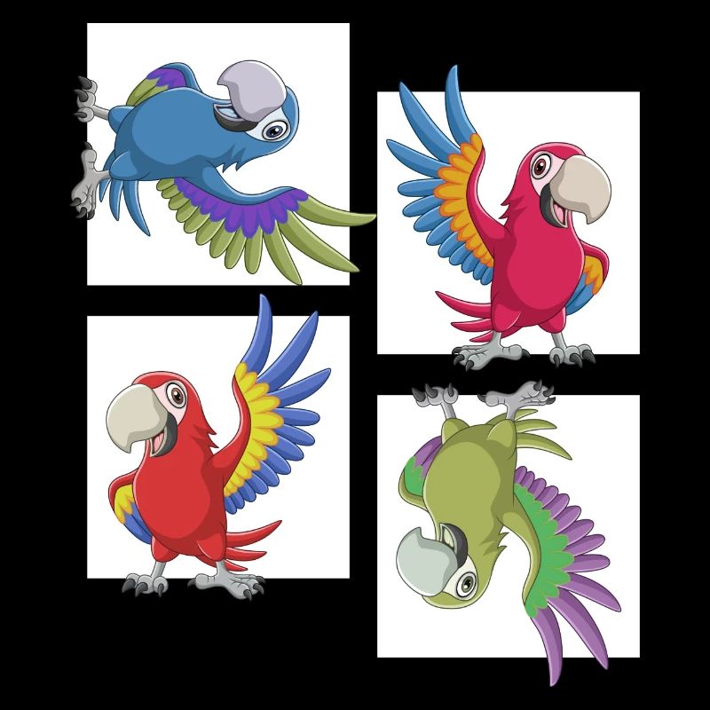 talking parrot shows colorful plumage