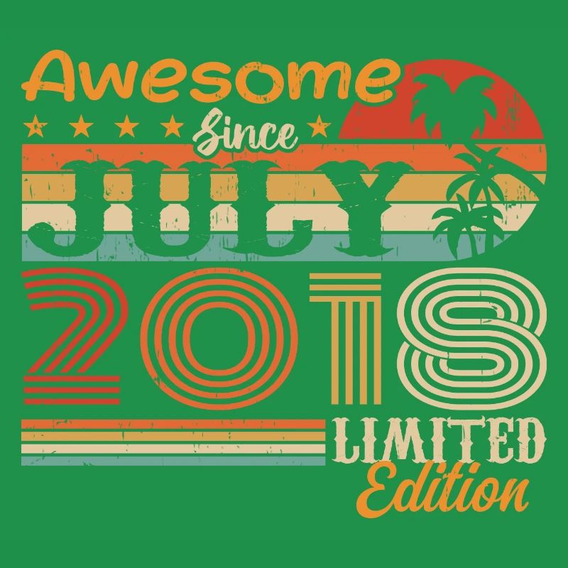 Juli 2018 Juli Geburtstagsgeschenk Juli 2018