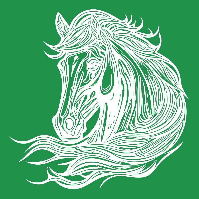 Pretty mares portrait with mane in the wind