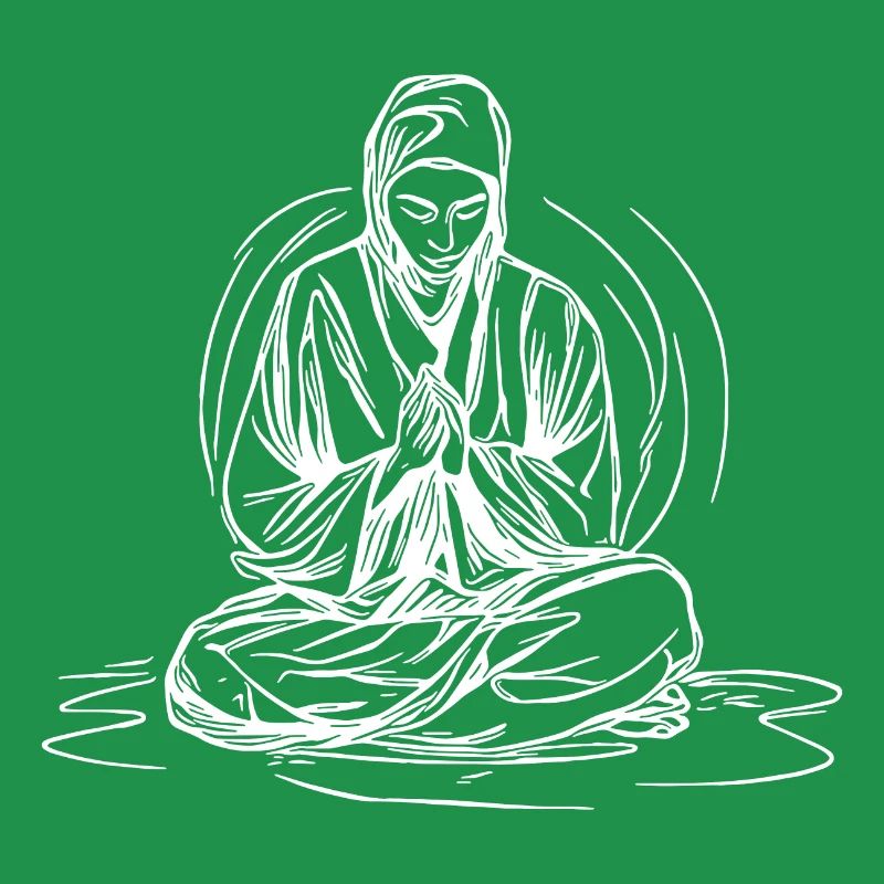 Young Buddhist monk in deep meditation