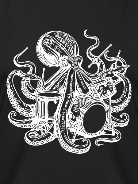 Octopus plays drums