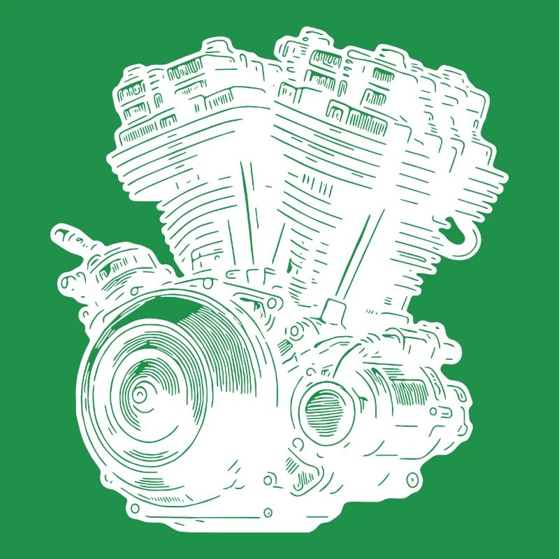 Motorcycle Engine Block Cylinder Fan Displacement Engine