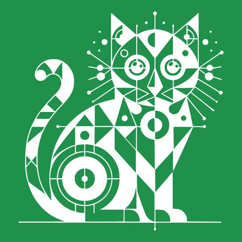 Conception de lignes géométriques de chat