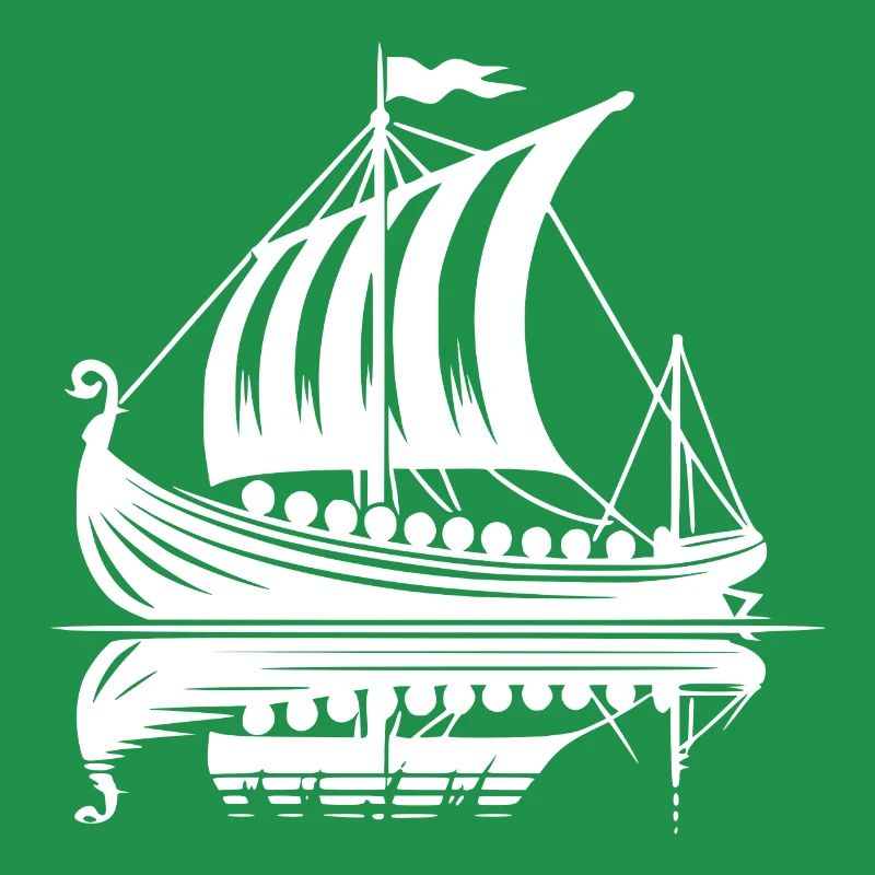 Bateau-dragon Viking solide avec voile