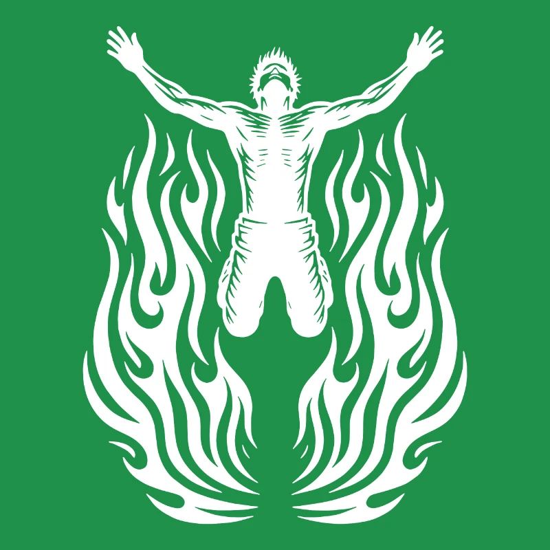 Jumping Man in Flames
