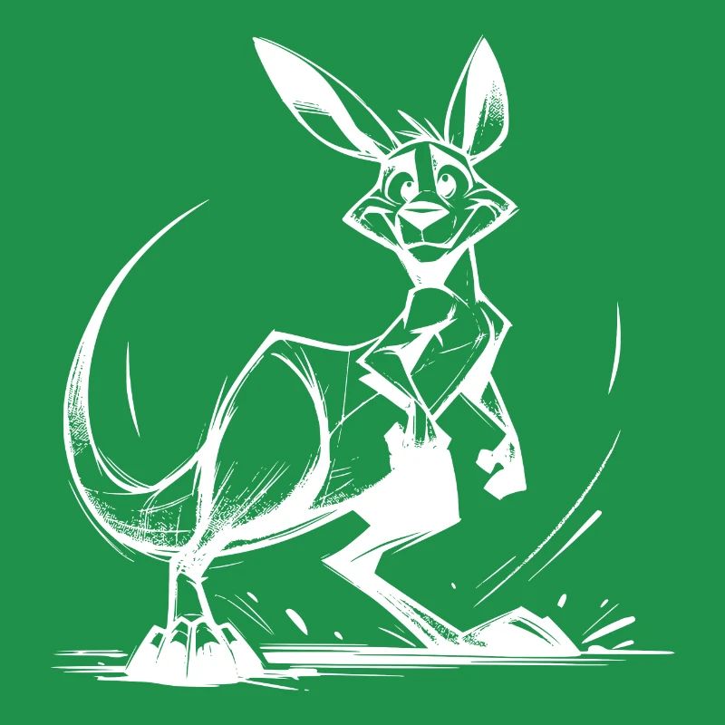 Australian Kangaroo Pencil Drawing
