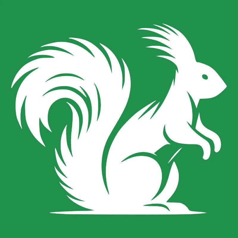 Putziges Eichhörnchen mit buschigem Schwanz