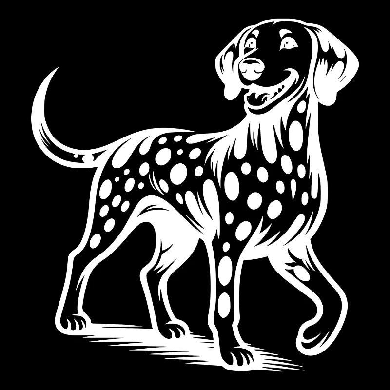 Cuddly Dog Four-legged Dalmatian Portrait