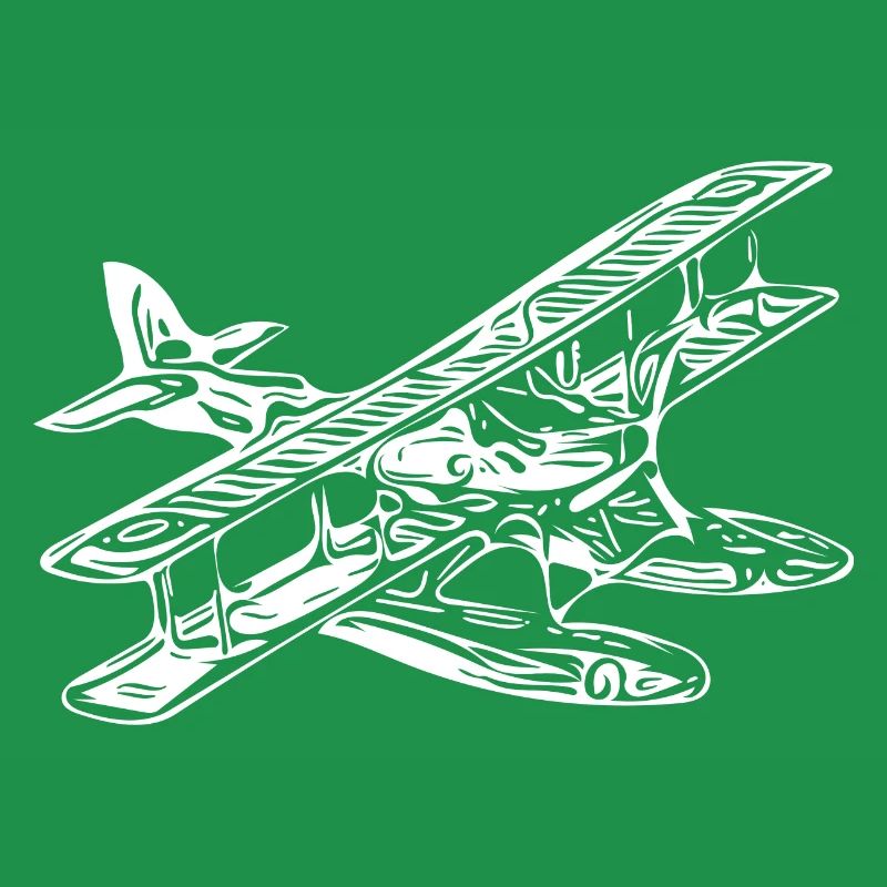 Vintage Single Engine Seaplane Retro Style