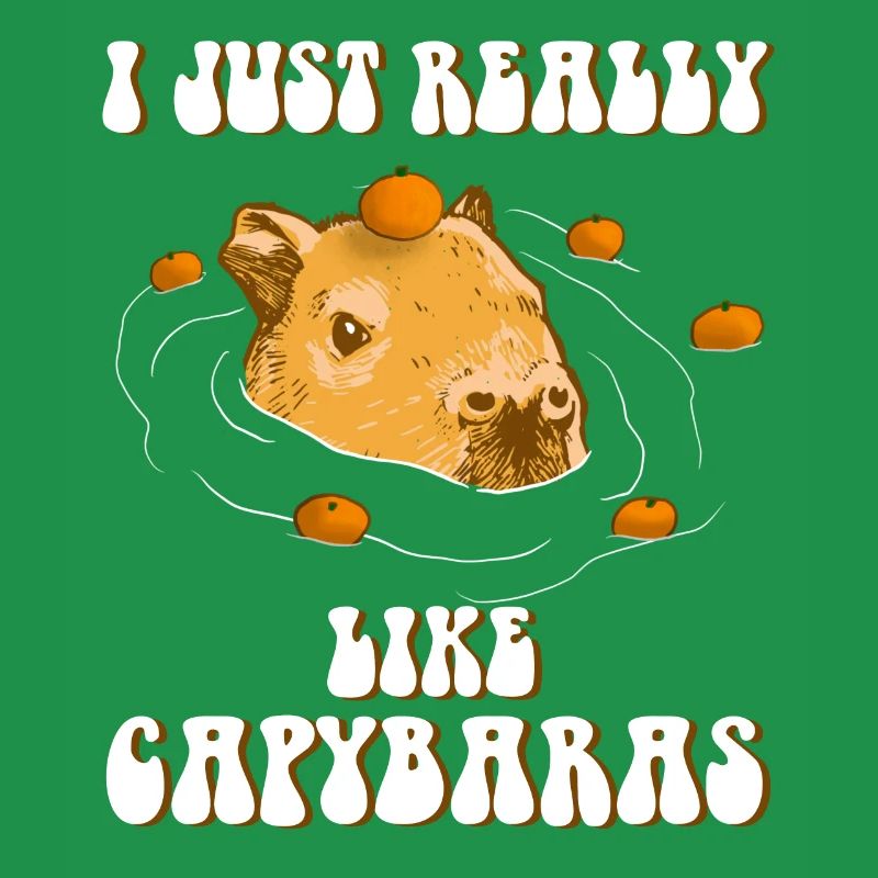 Conception de mème orange Capybara