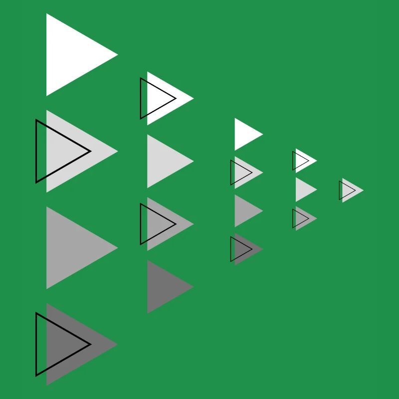 Triangles Gray Horizontal Arrow Decoration