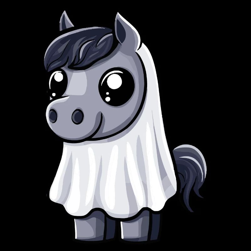 Pferd Halloween Comic Geist